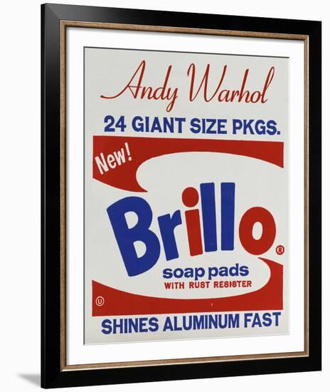 Brillo Box (detail), 1964-Andy Warhol-Framed Art Print