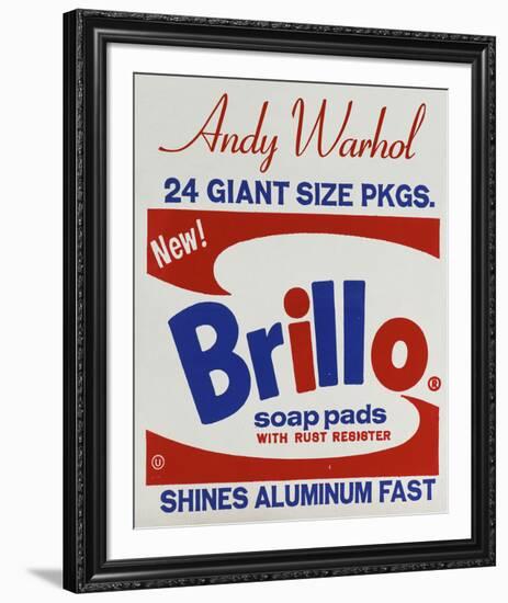 Brillo Box (detail), 1964-Andy Warhol-Framed Art Print