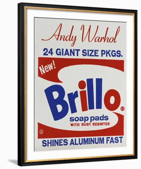 Brillo Box (detail), 1964-Andy Warhol-Framed Art Print