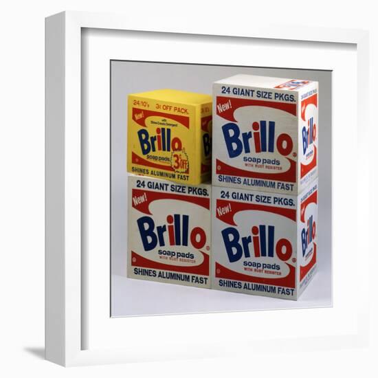 Brillo Boxes, 1963-1964-Andy Warhol-Framed Art Print