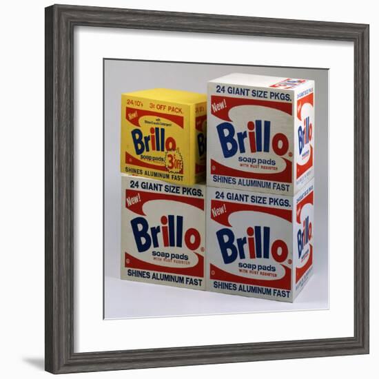 Brillo Boxes, 1963-1964-Andy Warhol-Framed Giclee Print