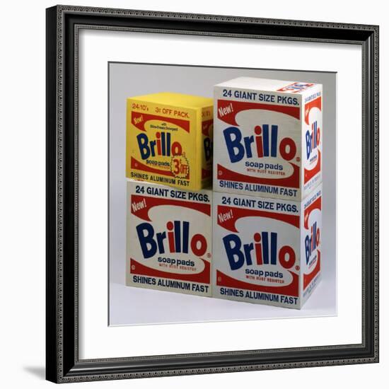 Brillo Boxes, 1963-1964-Andy Warhol-Framed Giclee Print