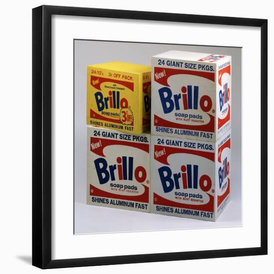 Brillo Boxes, 1963-1964-Andy Warhol-Framed Giclee Print