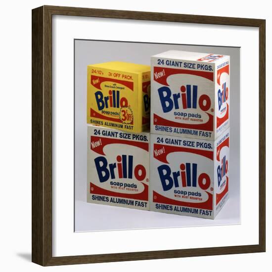 Brillo Boxes, 1963-1964-Andy Warhol-Framed Giclee Print