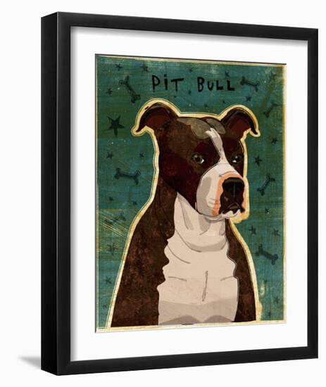 Brindle Pit Bull-John Golden-Framed Giclee Print