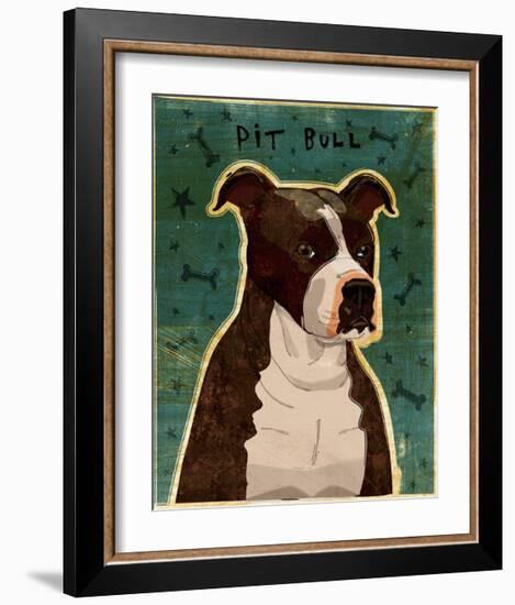 Brindle Pit Bull-John Golden-Framed Giclee Print