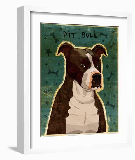 Brindle Pit Bull-John Golden-Framed Giclee Print