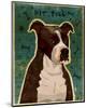 Brindle Pit Bull-John W^ Golden-Mounted Art Print