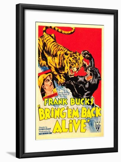 Bring 'em Back Alive, Frank Buck, 1932-null-Framed Art Print