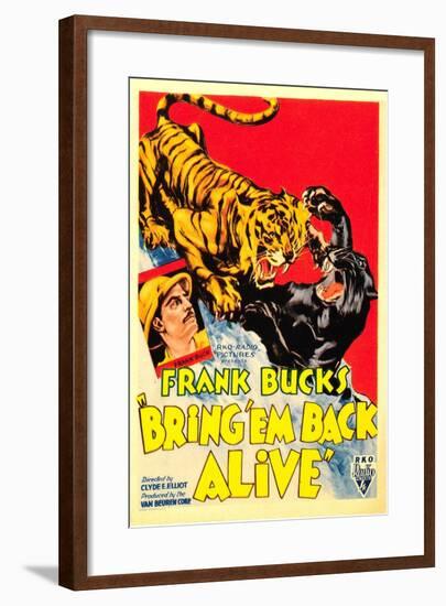 Bring 'em Back Alive, Frank Buck, 1932-null-Framed Art Print