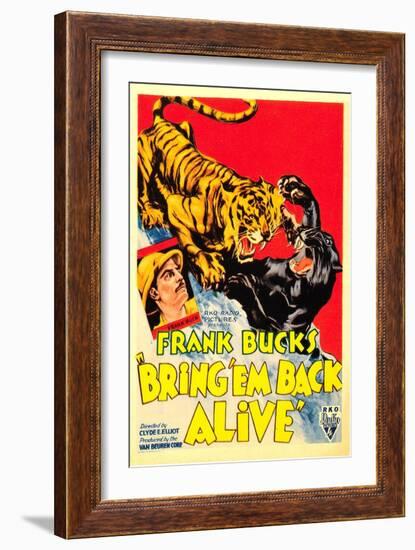 Bring 'em Back Alive, Frank Buck, 1932-null-Framed Art Print