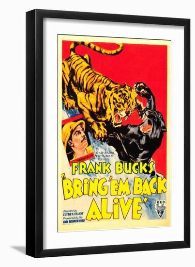 Bring 'em Back Alive, Frank Buck, 1932-null-Framed Art Print