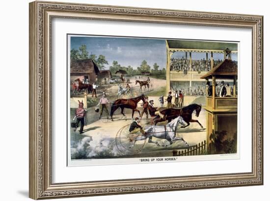 Bring Up Your Horses-Currier & Ives-Framed Giclee Print