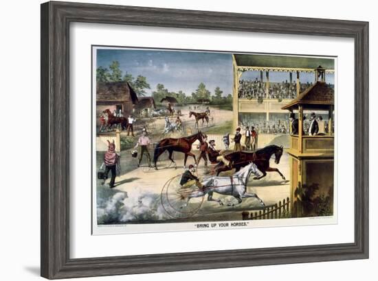 Bring Up Your Horses-Currier & Ives-Framed Giclee Print