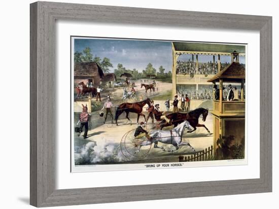 Bring Up Your Horses-Currier & Ives-Framed Giclee Print