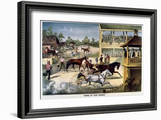 Bring Up Your Horses-Currier & Ives-Framed Giclee Print