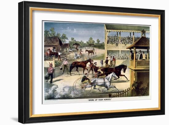 Bring Up Your Horses-Currier & Ives-Framed Giclee Print