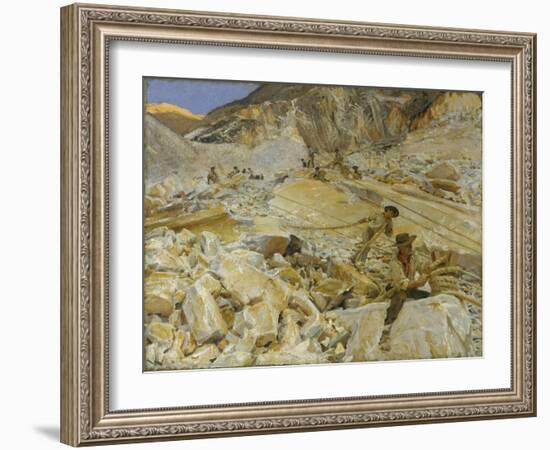 Bringing Down Marble from the Quarries to Carrara, 1911-John Singer Sargent-Framed Giclee Print