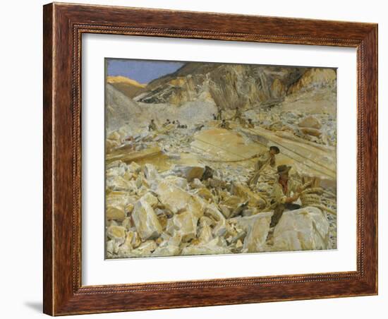 Bringing Down Marble from the Quarries to Carrara, 1911-John Singer Sargent-Framed Giclee Print