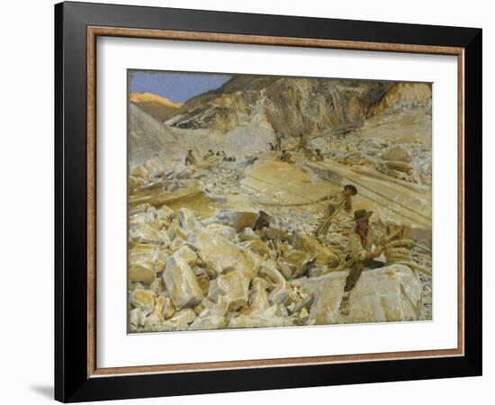 Bringing Down Marble from the Quarries to Carrara, 1911-John Singer Sargent-Framed Giclee Print