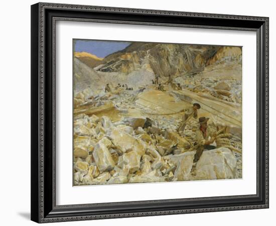 Bringing Down Marble from the Quarries to Carrara, 1911-John Singer Sargent-Framed Giclee Print