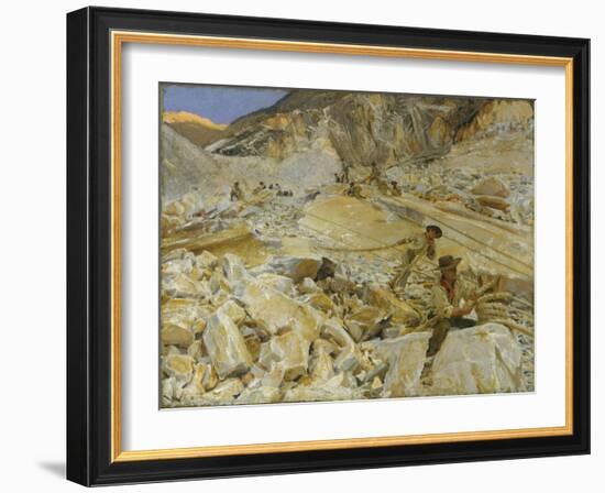 Bringing Down Marble from the Quarries to Carrara, 1911-John Singer Sargent-Framed Giclee Print