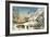 Bringing Home the Logs, Winter Landscape-Currier & Ives-Framed Giclee Print