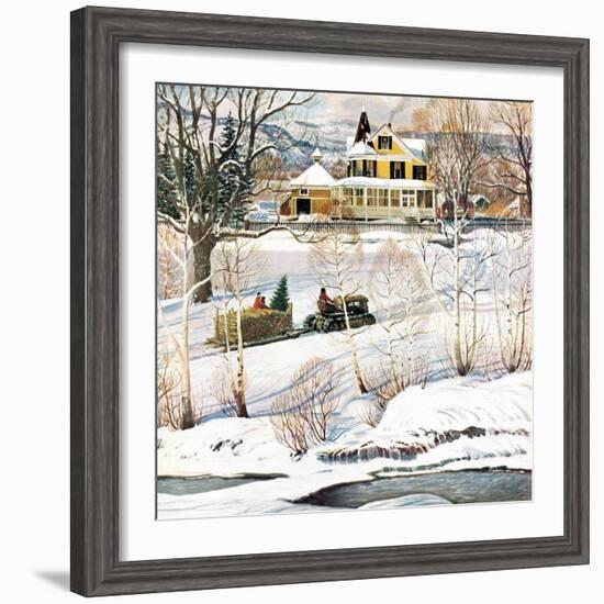 "Bringing Home the Tree", December 21, 1957-John Clymer-Framed Giclee Print