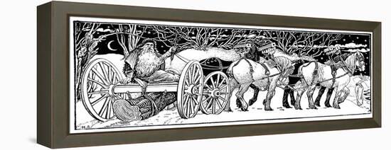 Bringing Home the Yule Log, 1883-null-Framed Premier Image Canvas