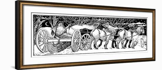 Bringing Home the Yule Log, 1883-null-Framed Giclee Print