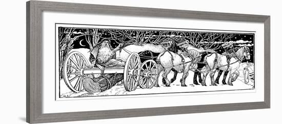 Bringing Home the Yule Log, 1883-null-Framed Giclee Print