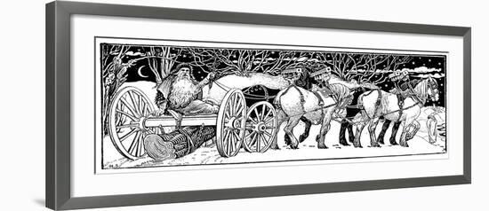 Bringing Home the Yule Log, 1883-null-Framed Giclee Print