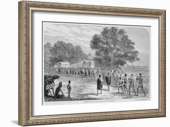 Bringing Ivory to the Wagons in South Africa-Thomas Baines-Framed Giclee Print