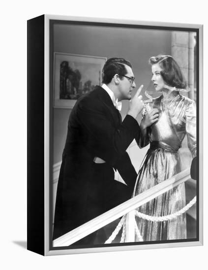 Bringing Up Baby, Cary Grant, Katharine Hepburn, 1938-null-Framed Stretched Canvas