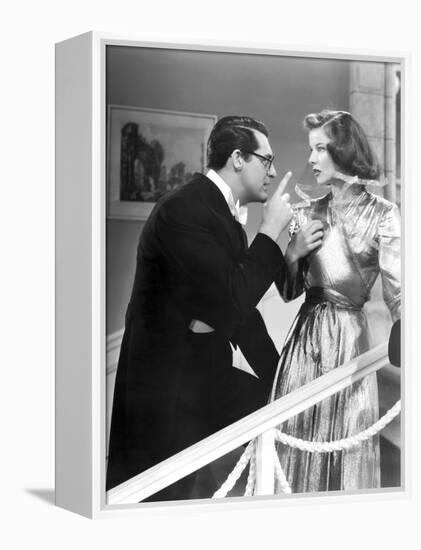 Bringing Up Baby, Cary Grant, Katharine Hepburn, 1938-null-Framed Stretched Canvas