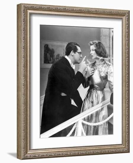 Bringing Up Baby, Cary Grant, Katharine Hepburn, 1938-null-Framed Photo