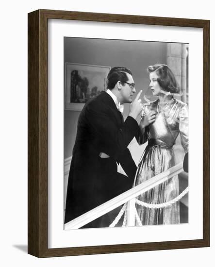 Bringing Up Baby, Cary Grant, Katharine Hepburn, 1938-null-Framed Photo