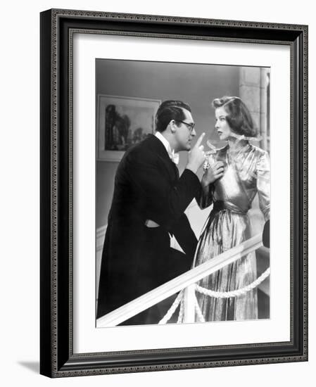 Bringing Up Baby, Cary Grant, Katharine Hepburn, 1938-null-Framed Photo