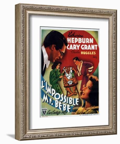 Bringing Up Baby, German Movie Poster, 1938-null-Framed Art Print