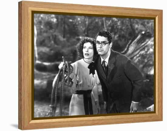 Bringing Up Baby, Katharine Hepburn, Cary Grant, 1938-null-Framed Stretched Canvas