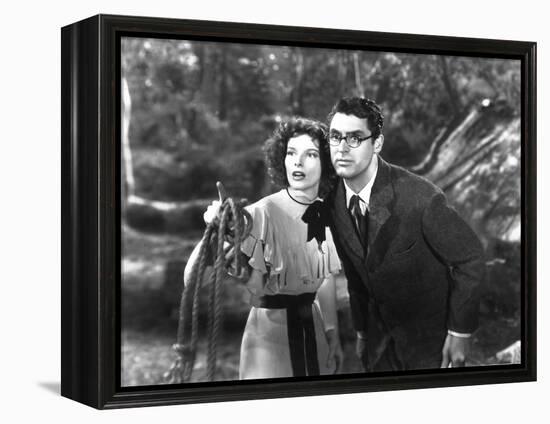 Bringing Up Baby, Katharine Hepburn, Cary Grant, 1938-null-Framed Stretched Canvas