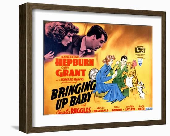 Bringing Up Baby, Katharine Hepburn, Cary Grant, 1938-null-Framed Art Print