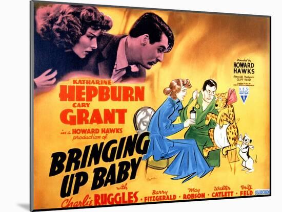 Bringing Up Baby, Katharine Hepburn, Cary Grant, 1938-null-Mounted Art Print
