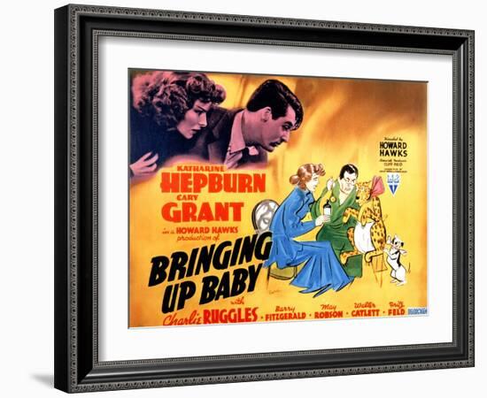 Bringing Up Baby, Katharine Hepburn, Cary Grant, 1938-null-Framed Art Print