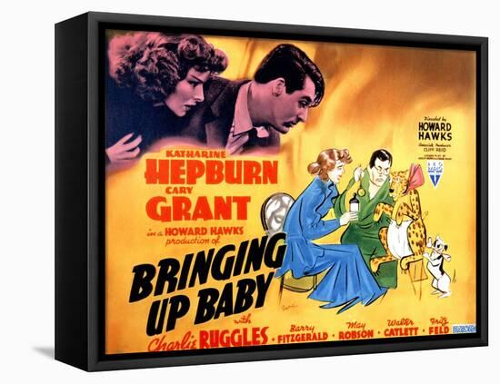 Bringing Up Baby, Katharine Hepburn, Cary Grant, 1938-null-Framed Stretched Canvas