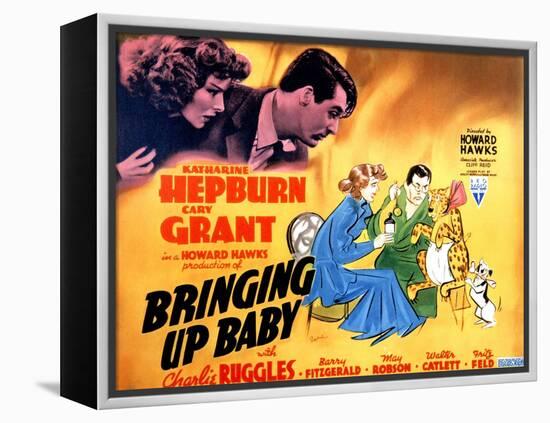 Bringing Up Baby, Katharine Hepburn, Cary Grant, 1938-null-Framed Stretched Canvas