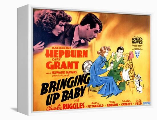 Bringing Up Baby, Katharine Hepburn, Cary Grant, 1938-null-Framed Stretched Canvas