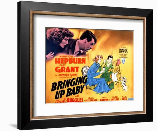 Bringing Up Baby, Katharine Hepburn, Cary Grant, 1938-null-Framed Art Print