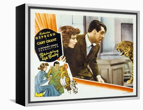 Bringing Up Baby, Katharine Hepburn, Cary Grant, 1938-null-Framed Stretched Canvas