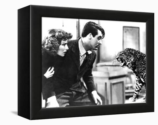 Bringing Up Baby, Katharine Hepburn, Cary Grant, Baby The Leopard, 1938-null-Framed Stretched Canvas